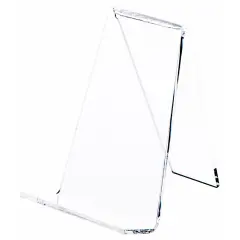Plymor Clear Acrylic Book Easel with 1.125" Flat Ledge, 3.625" W x 4.25" D x 4.875" H