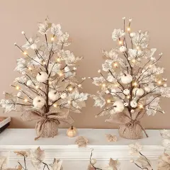 2 Pack Lighted Fall Maples Tree Fall Decor