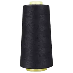 1 Pack of Black Spools Sewing Thread 6000 Yard Premium All Purpose 100% Spun Polyester Overlock Cone