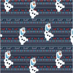 Licensed Disney Flannel - Olaf's Alpine Adventure Navy Flannel Fabric by the Yard