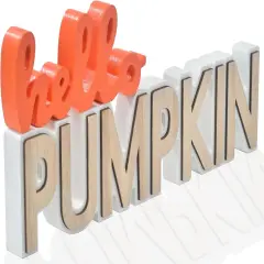 2PCs Wooden Pumpkin Blocks for Fall Decor