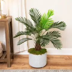 Northlight Artificial Miniature Potted Palm Plant - 35" Green