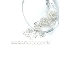 Silver Iron Necklace Extenders, 5cm