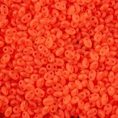 Matubo 2-Hole Czech Glass Opaque Miniduo Beads, 50g Hyacinth Matte