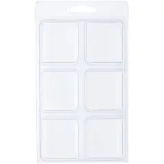 Collecting Warehouse Clear Plastic Clamshell Package / Storage Container with 6 Compartments, 1.125" H x 1.125" H x 1" D