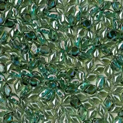 Matubo 2-Hole Czech Glass Gemduo Beads, 50g Aquamarine Celsian