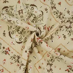 1 Yard Fresh Lemon Rayon Crinkle Apparel Fabric, 50/52" Wide, Lightweight & Soft