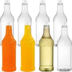 8 Pack 33 oz Plastic Soda Bottles with Caps