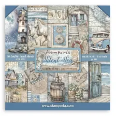 Stamperia Double-Sided Paper Pad 8"X8" 10/Pkg-Silent Sea