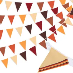 Brown Orange Yellow Pennant Banner Garland