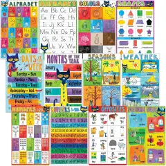 Pete The Cat Early Learning Small Poster Pack (EP62002), 11.00" x 15.00"