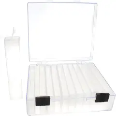 The Beadsmith Personality Case - Clear Storage Organizing System 6.25 x 4 x 1.4 inches - Includes 12 flip top Boxes 1 x 3.75 inches each, for organizing and storage