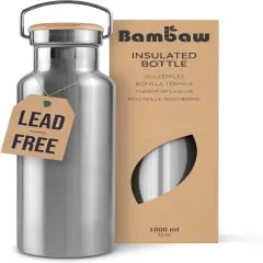 32 oz Water Bottle | Insulated Water Bottles - SIlver