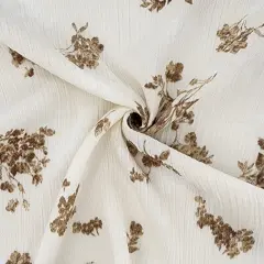 1 Yard Taupe Textured Rayon Crepon Fabric Breathable Lightweight Apparel Textile 50/52 Inch Wide