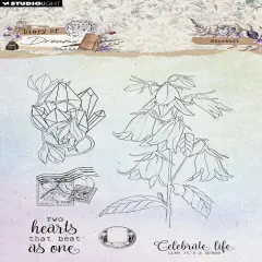 Diary Of Dreams Collection Clear Stamps 6/Pkg-Nr. 808, Blue Bell