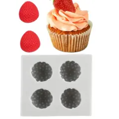 4-Cavity Strawberry Silicone Mold 1 Pieces