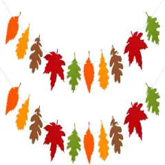 Felt Fall Maple Leaves Garland Banner