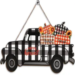Vintage Happy Harvest Truck Sign Fall Wall Decor