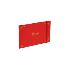 New York Central Eternity Ninety Flat Book - 6x4" Sketch Watercolor Journal - Red Soft Paperback Cover - Watercolor Sketchbook Journal w/ Elastic Band,10 Sheets 100% Cotton, 90 lb Cold-Pressed