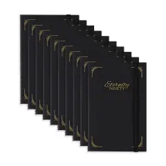 New York Central Eternity Ninety Flat Book- 5.5x8.5" Sketch Watercolor Journal, 10 Pack- Black Soft Paperback- Watercolor Sketchbook w/ Elastic Band, 100 Total Sheets 100% Cotton, 90 lb Cold-Pressed