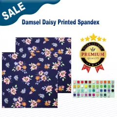 Damsel Daisy Printed Spandex Fabric