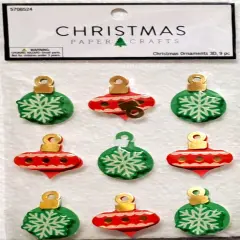 Christmas Paper Crafts Christmas Ornaments Dimensional Stickers