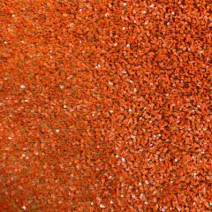 1 Yard Sequins Embroidered Stretch Velvet Rodeo Fabric Rust Orange