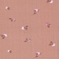 1 Yard Polyester Rayon Spandex 190 GSM Pointelle Ditsy Rib Print Fabric Soft 58/60" Width ROSE DUSTY