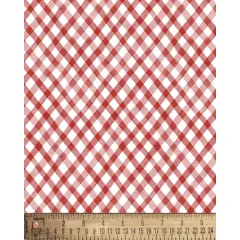Gingham Criss Cross Cotton Fabric | By the Yard | Sewing and Crafting | 44 inches wide