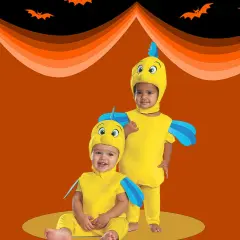 Baby Little Mermaid Flounder Toddler Costume Yellow Jumpsuit