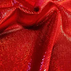 Legacy Foiled Stretch Velvet Fabric Ruby/Red