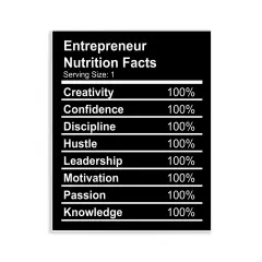 Stupell Industries Entrepreneur Nutrition Facts Wall Plaque Art Design by Daphne Polselli