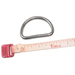 Small Metal D Ring 3/4" Nickel Plated Loop Ring