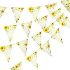 Sunflower Pennant Banner - 28 Feet