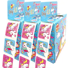 Unicorn Stickers 100 Stickers/Dispenser, Pack of 12 Dispensers for Unicorn Birthday Party