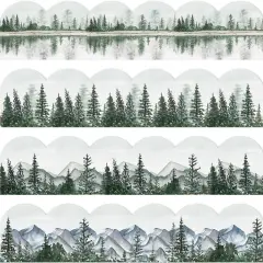 69Ft Watercolor Forest Bulletin Board Borders - 60Pcs