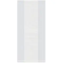 Plymor 6" x 3" x 12" (Pack of 100), 1 Mil Gusseted Plastic Bags