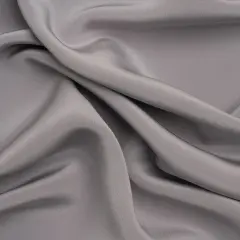 1 Yard Silver Silk 4 Ply Crepe Premium Quality and Luxurious Fabric, 44 Inches Width