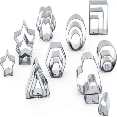 Mini Cookie Cutter Shapes Set 24 Piece Stainless Steel Molds