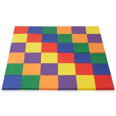 Casafield Play Mat, 58" x 58" Foldable Kids Activity Floor Mat for Infants and Toddlers, Large Padded Playmat, Assorted Colors