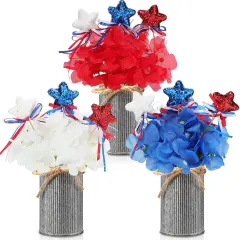 3 Sets 4th of July Table Centerpieces Memorial Independence Day Patriotic Red White Blue