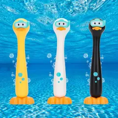 Summer Set of 3 Pool Diving Toys for Kids,Fun Swimming Pool Games for Kids Water Toys, Clown Duck Dive Stick are Perfect for Boys and Girls Pool Time!