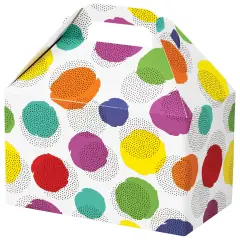 Pack/6: Dynamic Dots Gable Box - 8-1/2 x 5 x 5-1/2"