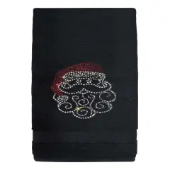 Santa Hand Towel Black