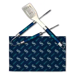 MLB 3-Piece BBQ Utensil Set 17.25 6 11 x 18 Inches Seattle mariners