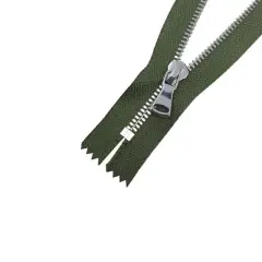 5MM Closed Bottom Zipper Olive Tape Nickel Teeth 7 Inche