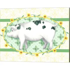 Piggy Wiggy III by Andi Metz 20" x 16" Canvas Wall Art