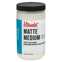 Utrecht Artists' Acrylic Fluid Medium - Matte Medium, 32 oz