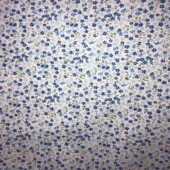 1 Yard Royal Blue Small Daisy Print Poly Cotton Fabric for Sewing Quilting Crafts 59/60 Inch Width