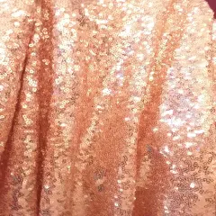 1 Yard Elegant Rose Gold Glitz Sequin Fabric 52/54 Inches Wide